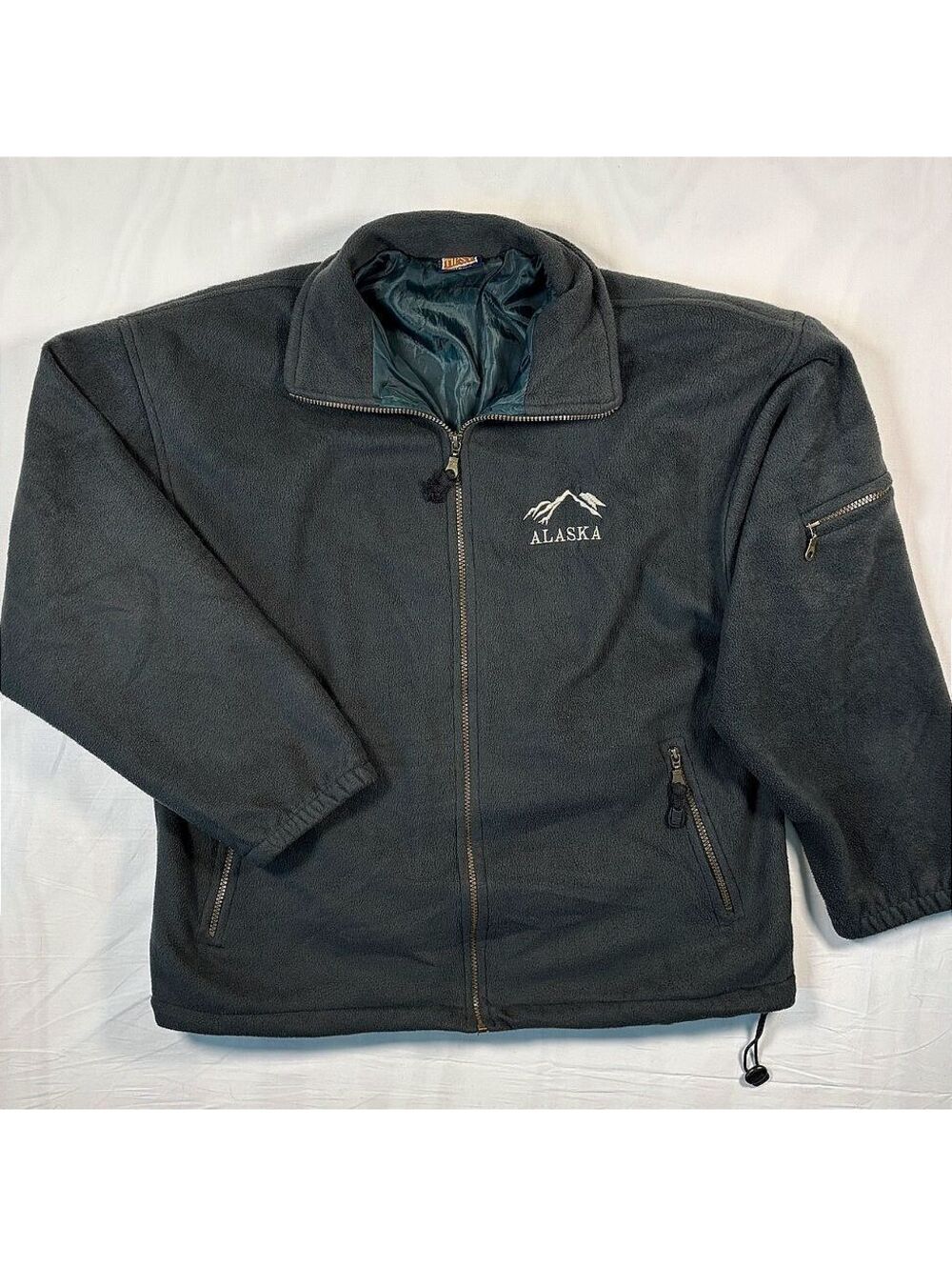 VTG Tipsy Alaska Souvenir Fleece Jacket Full Zip Embroidered Mountain Logo XL